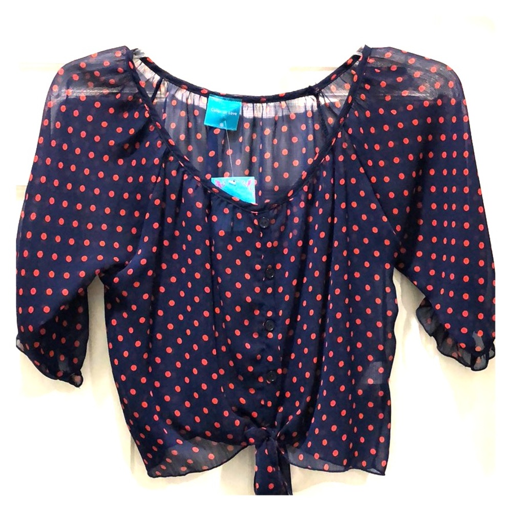 Polka dot blouse